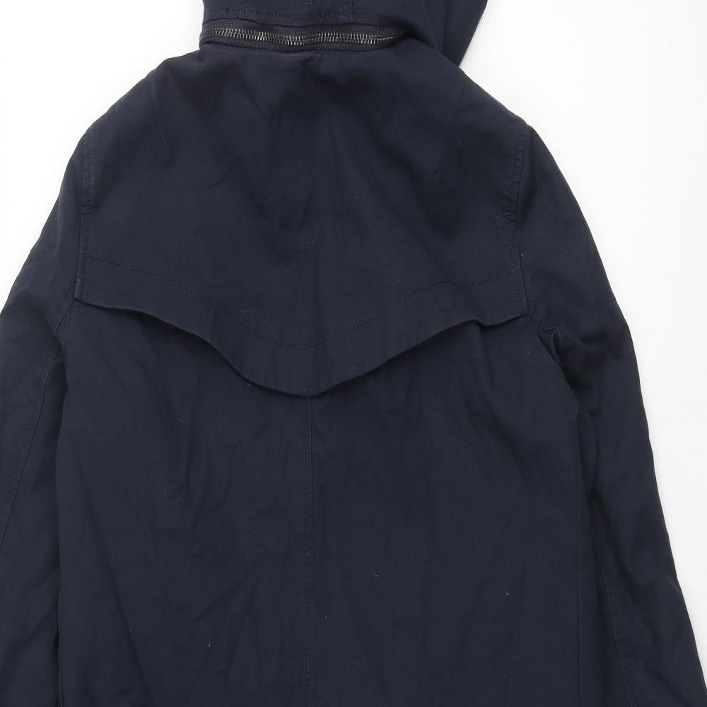 Womens UK Size 10 French Connection Blue Trench Coat