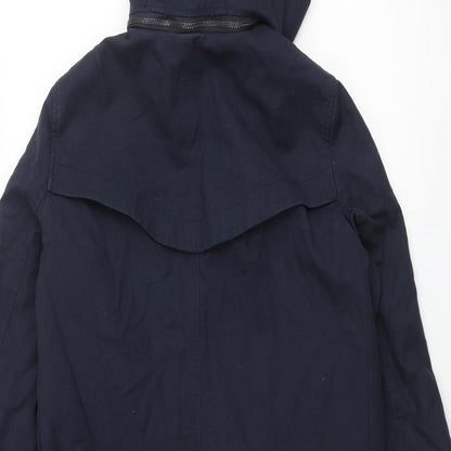 Womens UK Size 10 French Connection Blue Trench Coat