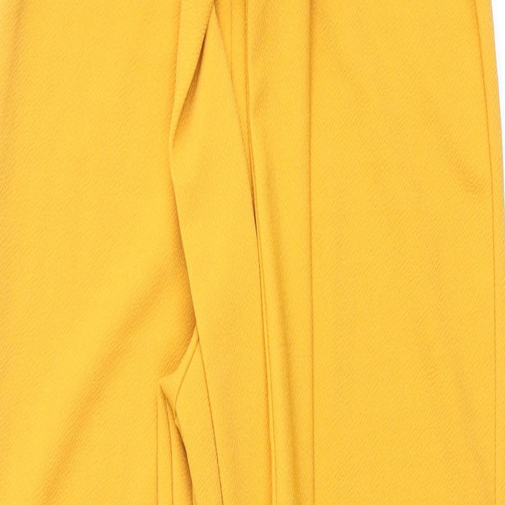 Womens UK Size 8 PRETTYLITTLETHING Regular Fit  Yellow Trousers