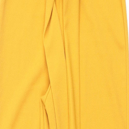 Womens UK Size 8 PRETTYLITTLETHING Regular Fit  Yellow Trousers
