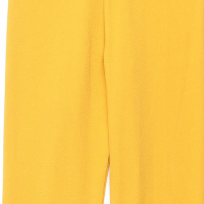 Womens UK Size 8 PRETTYLITTLETHING Regular Fit  Yellow Trousers