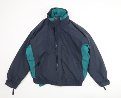 Mens UK Size L Casual Club Blue Rain Coat
