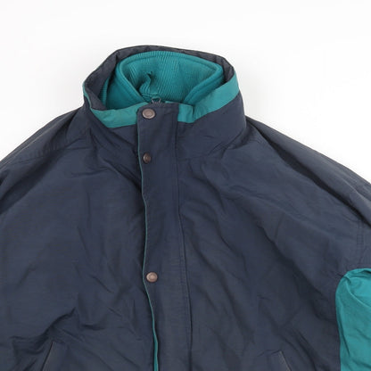 Mens UK Size L Casual Club Blue Rain Coat