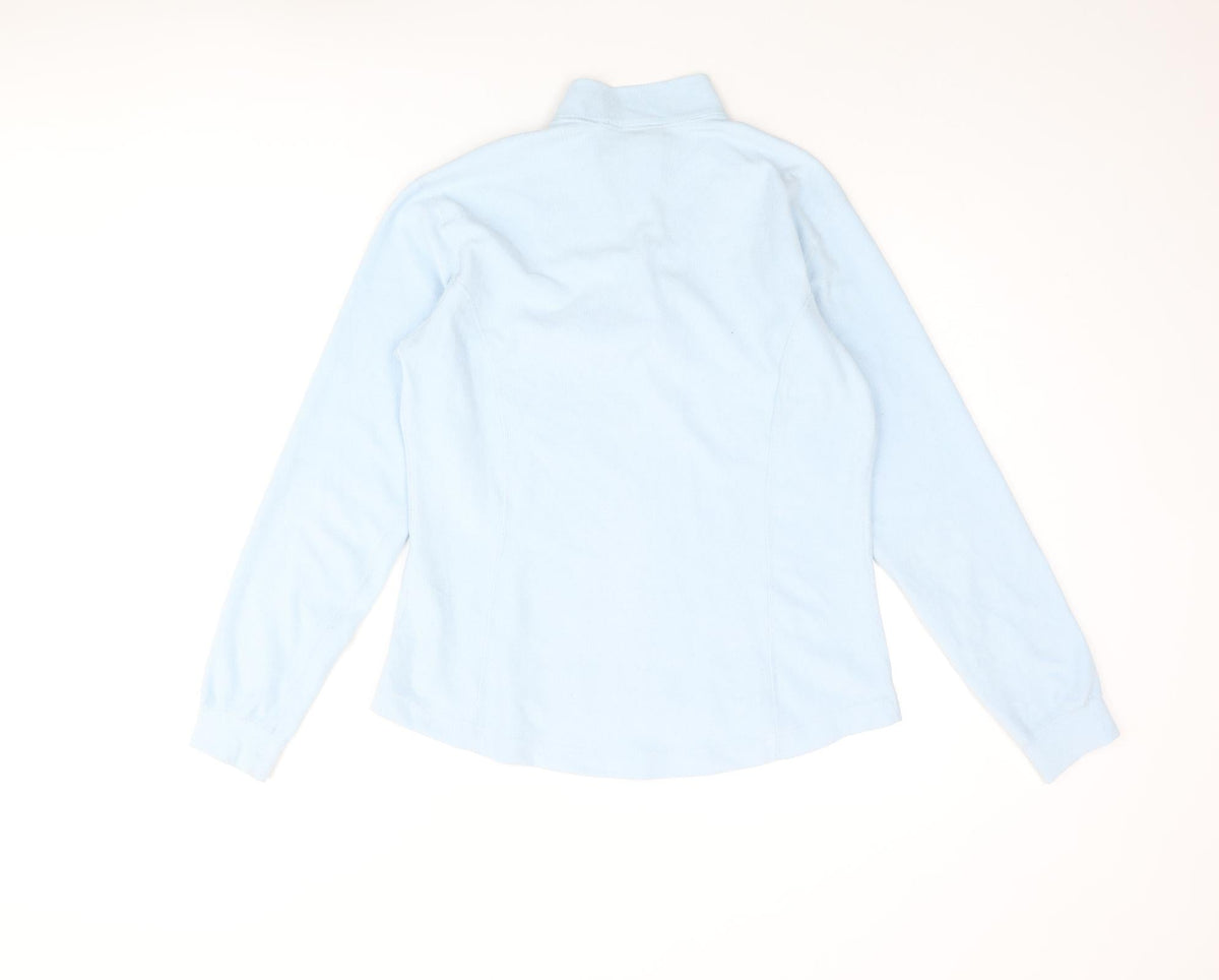 Cross Womens Blue Polyester Pullover Sweatshirt Size 12 Zip