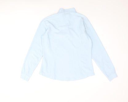 Cross Womens Blue Polyester Pullover Sweatshirt Size 12 Zip
