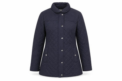 Womens UK Size 10 Classic Blue Quilted Coat