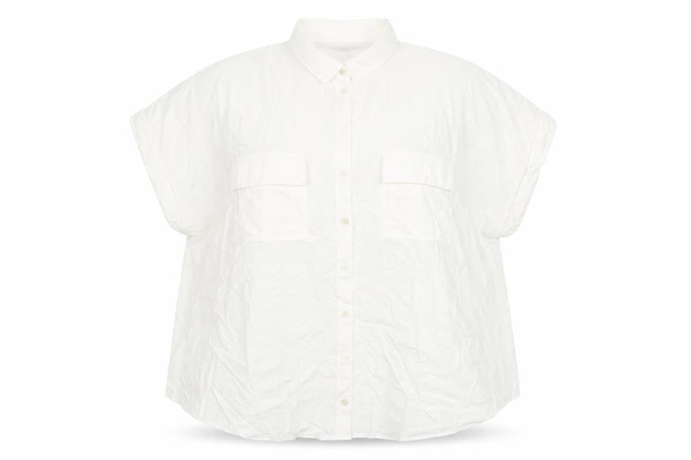 Womens UK Size 22 Marks and Spencer White Basic Button-Up