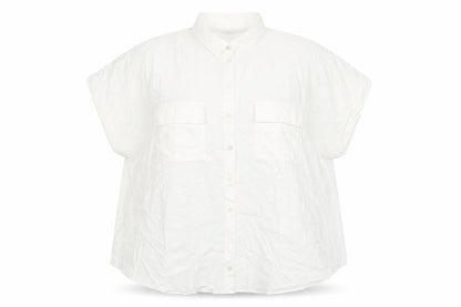 Womens UK Size 22 Marks and Spencer White Basic Button-Up