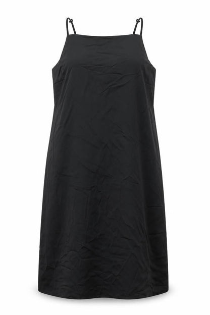 Marks and Spencer Womens Black Polyester Slip Dress Size 22 Square Neck Pullover