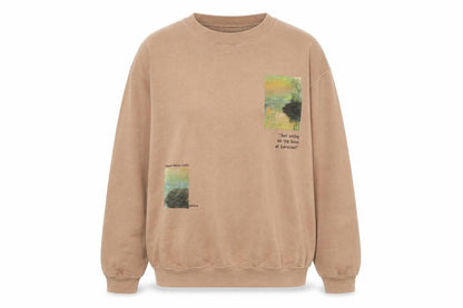 Modern Native Womens Pink Polyester Pullover Sweatshirt Size M Pullover - Claude Monet