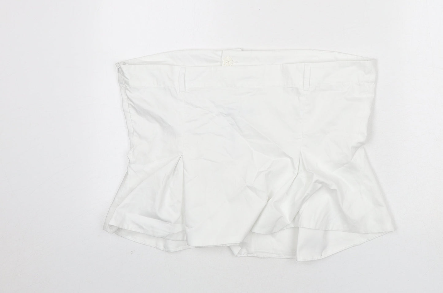 Womens UK Size 2XL Zara White Cropped T-Shirt