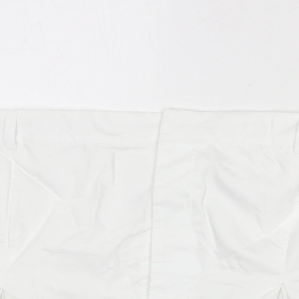 Womens UK Size 2XL Zara White Cropped T-Shirt