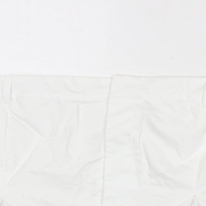 Womens UK Size 2XL Zara White Cropped T-Shirt
