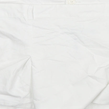 Womens UK Size 2XL Zara White Cropped T-Shirt