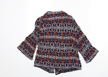 Womens UK Size 6 New Look Multicoloured Kimono Blouse