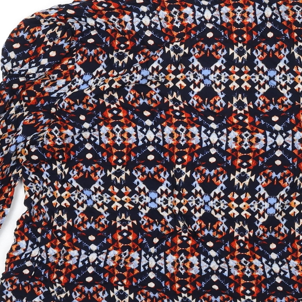 Womens UK Size 6 New Look Multicoloured Kimono Blouse