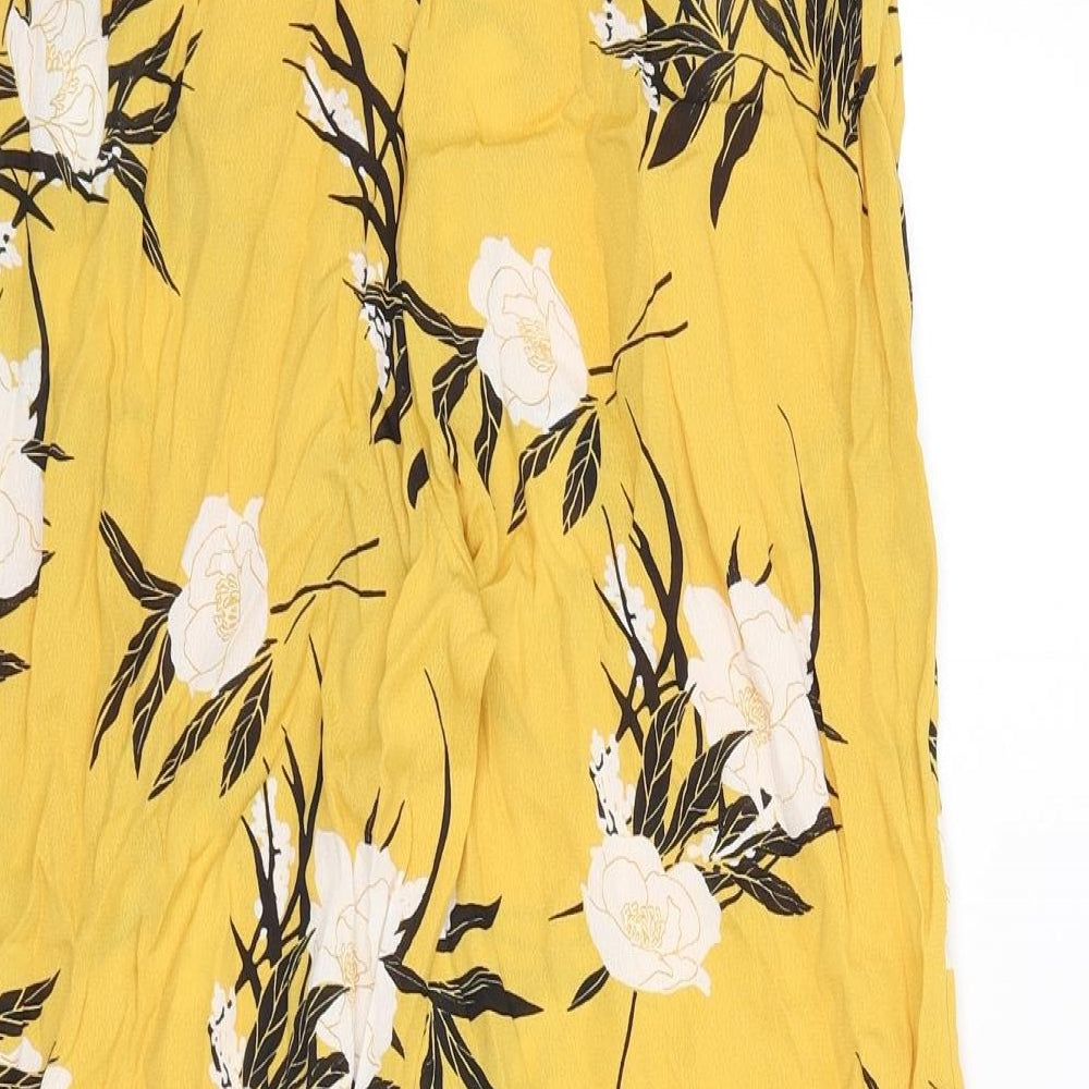 Womens UK Size 10 Miss Selfridge Regular Fit  Yellow Trousers