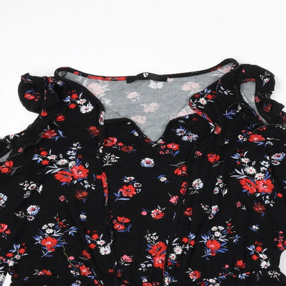 Womens UK Size 14 Very Black Basic T-Shirt