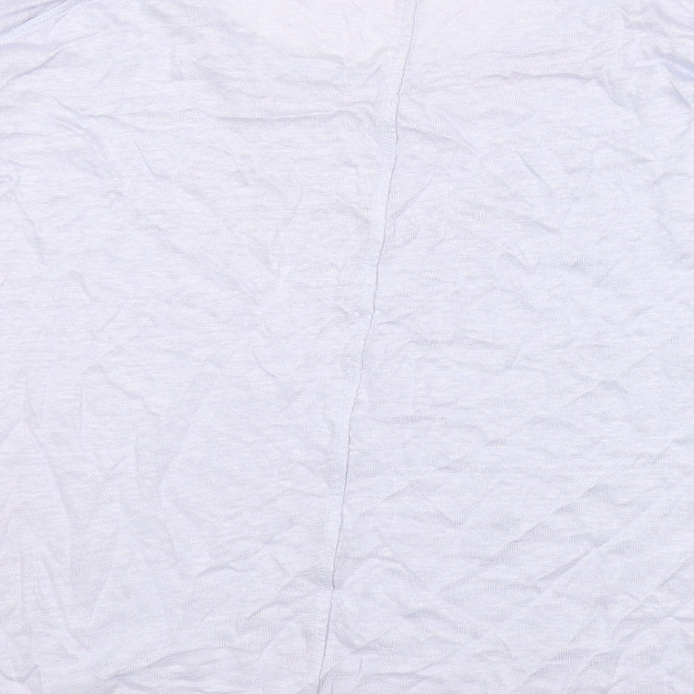 Autograph Womens Purple Round Neck Linen Pullover Jumper Size 12