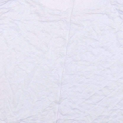 Autograph Womens Purple Round Neck Linen Pullover Jumper Size 12