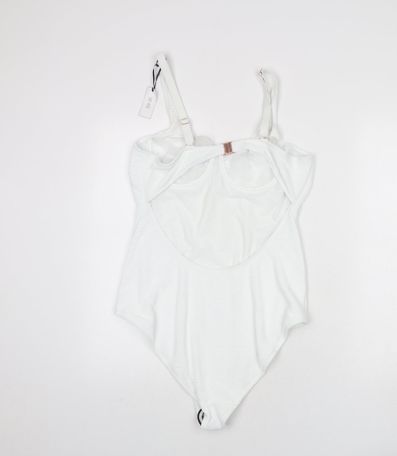 Ivory Rose Womens White Polyester One Piece Size L