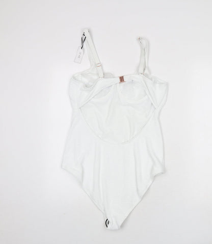 Ivory Rose Womens White Polyester One Piece Size L