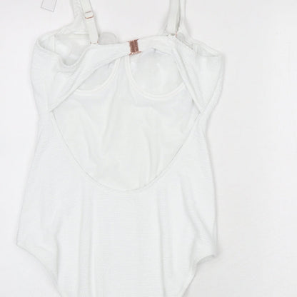 Ivory Rose Womens White Polyester One Piece Size L