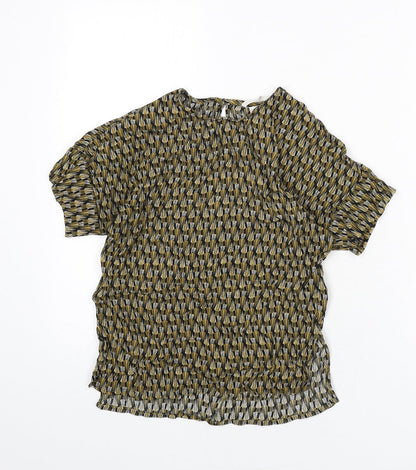 Womens UK Size 8 H&M Multicoloured Cropped Blouse