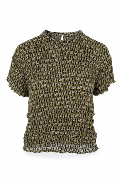 Womens UK Size 8 H&M Multicoloured Cropped Blouse