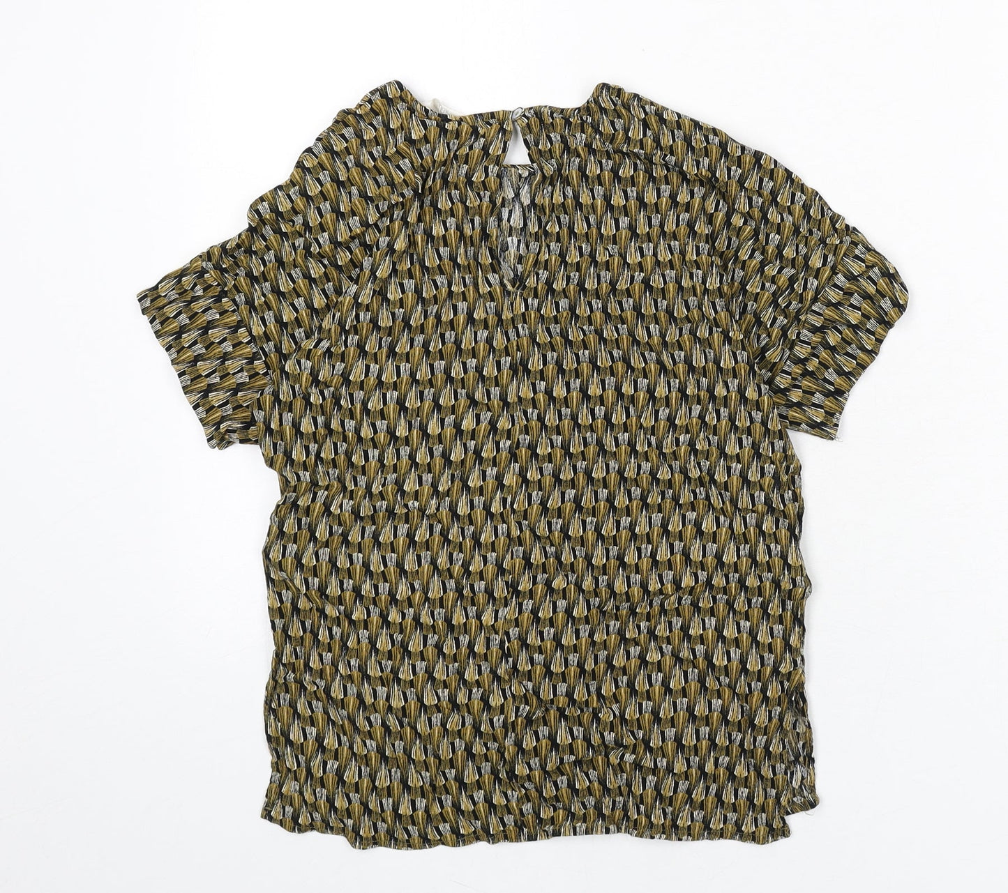 Womens UK Size 8 H&M Multicoloured Cropped Blouse