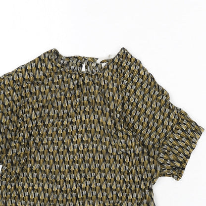 Womens UK Size 8 H&M Multicoloured Cropped Blouse