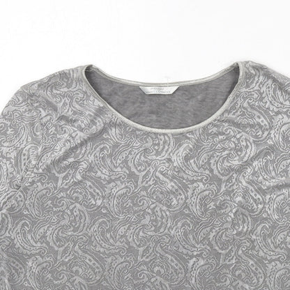 Womens UK Size 14 St Michael Grey Basic T-Shirt