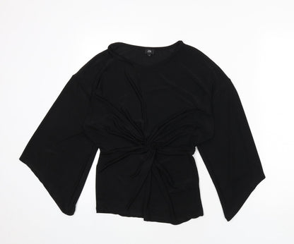 Womens UK Size 10 river is Black Basic Blouse