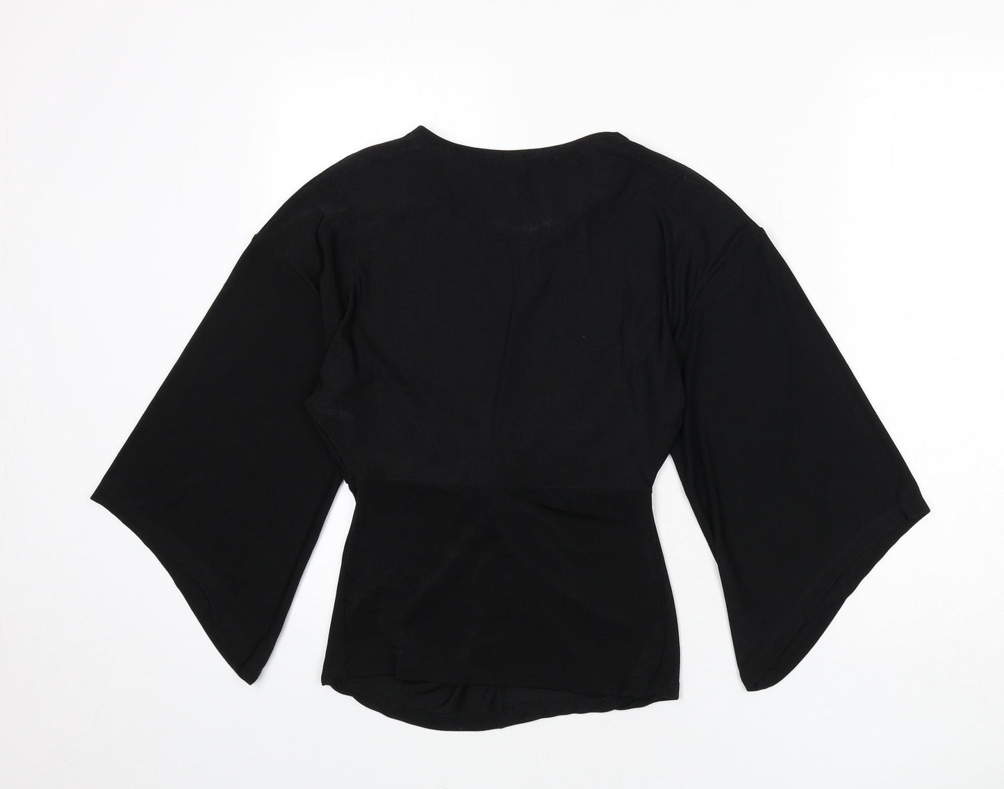 Womens UK Size 10 river is Black Basic Blouse