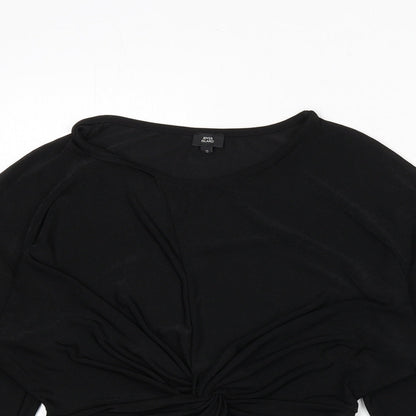 Womens UK Size 10 river is Black Basic Blouse