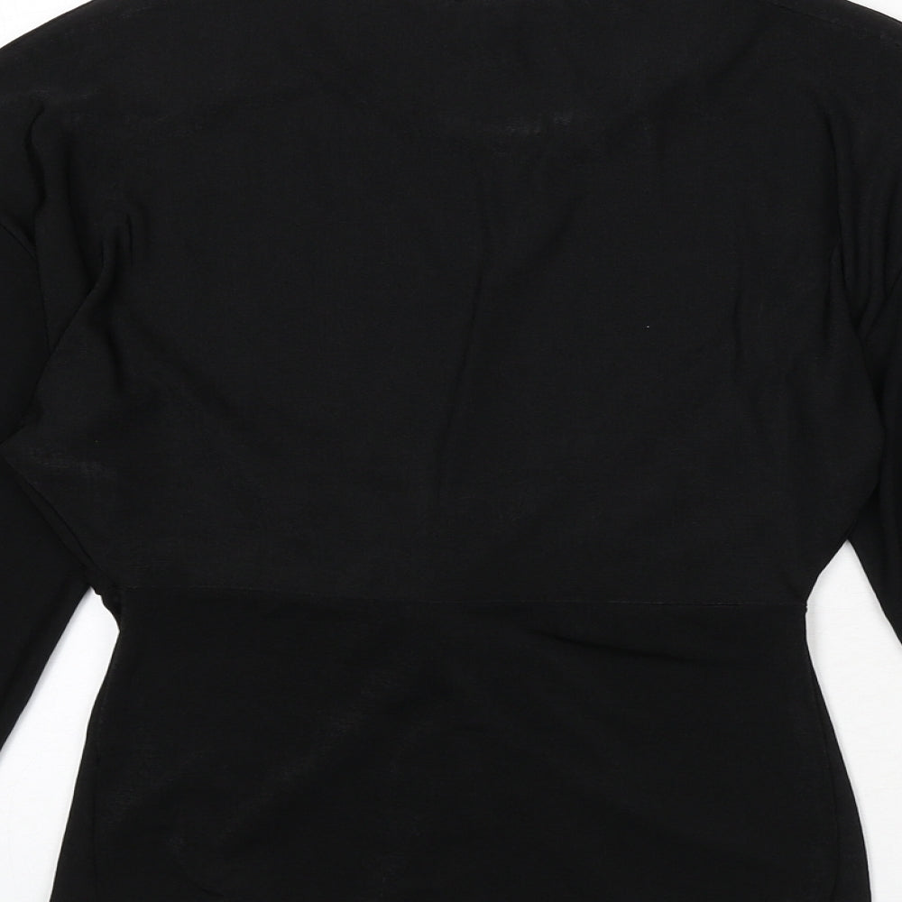 Womens UK Size 10 river is Black Basic Blouse