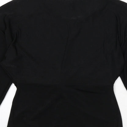Womens UK Size 10 river is Black Basic Blouse