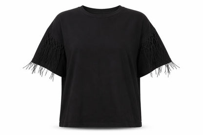 Womens UK Size M Zara Black Basic T-Shirt