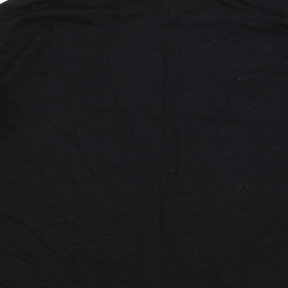 Womens UK Size M Zara Black Basic T-Shirt