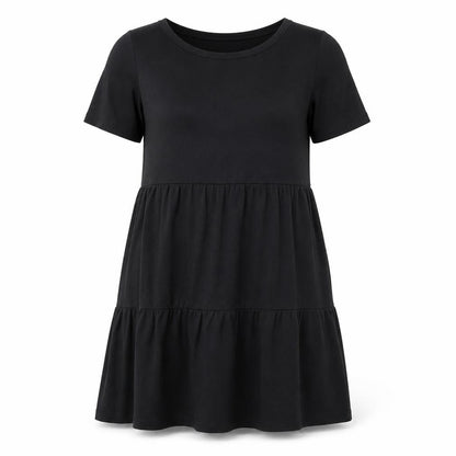 VERO MODA Womens Black Modal A-Line Size M Round Neck Pullover
