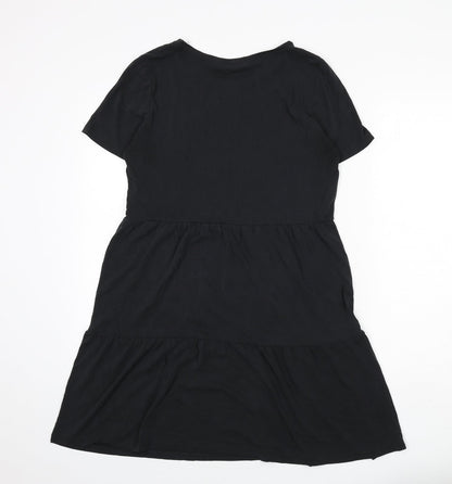 VERO MODA Womens Black Modal A-Line Size M Round Neck Pullover