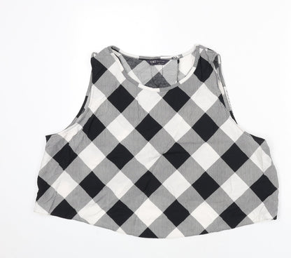 Womens UK Size 22 Marks and Spencer Black Cropped Tank