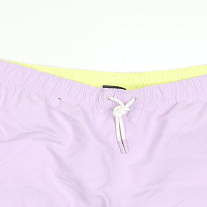 Marks and Spencer Mens Purple Polyester Bermuda Shorts Size 3XL L6 in Regular Drawstring - Swim Shorts