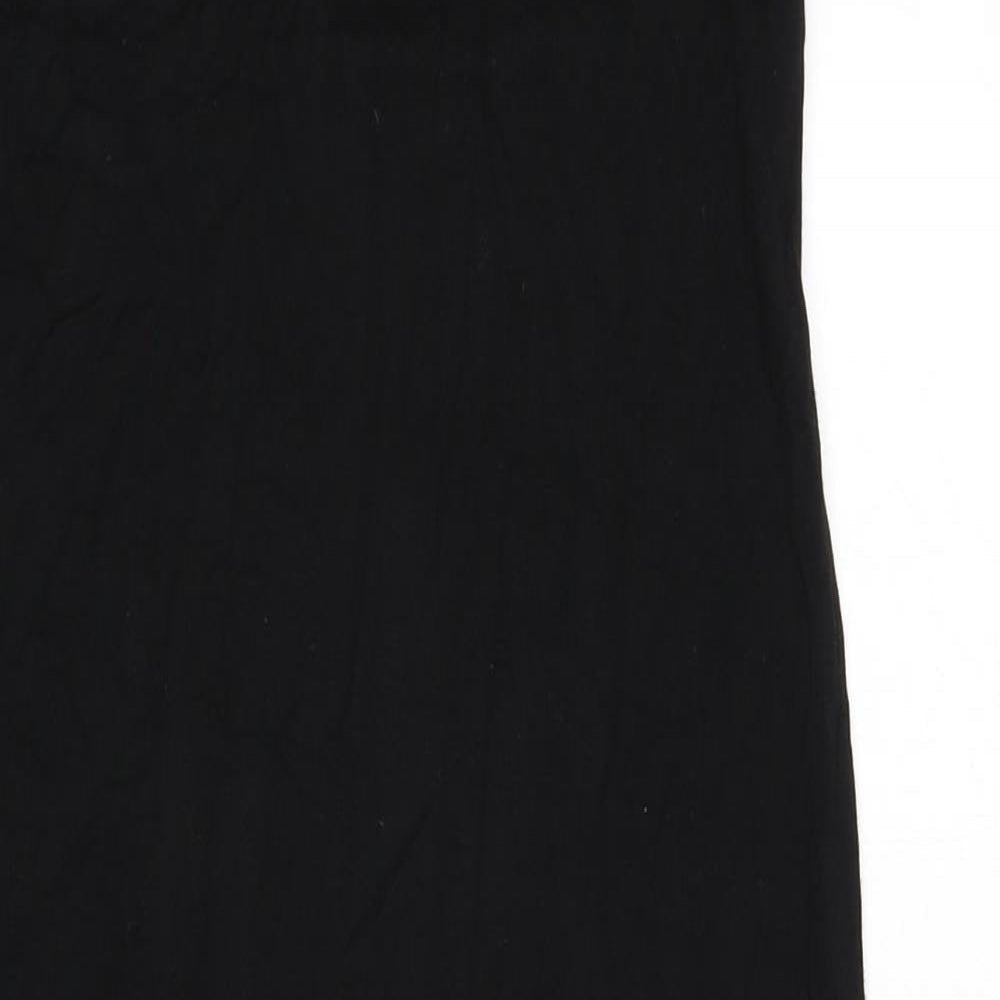 H&M Womens Black Viscose Bodycon Size XS Scoop Neck Pullover