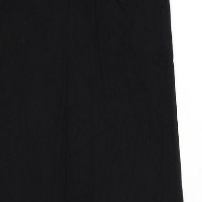 H&M Womens Black Viscose Bodycon Size XS Scoop Neck Pullover