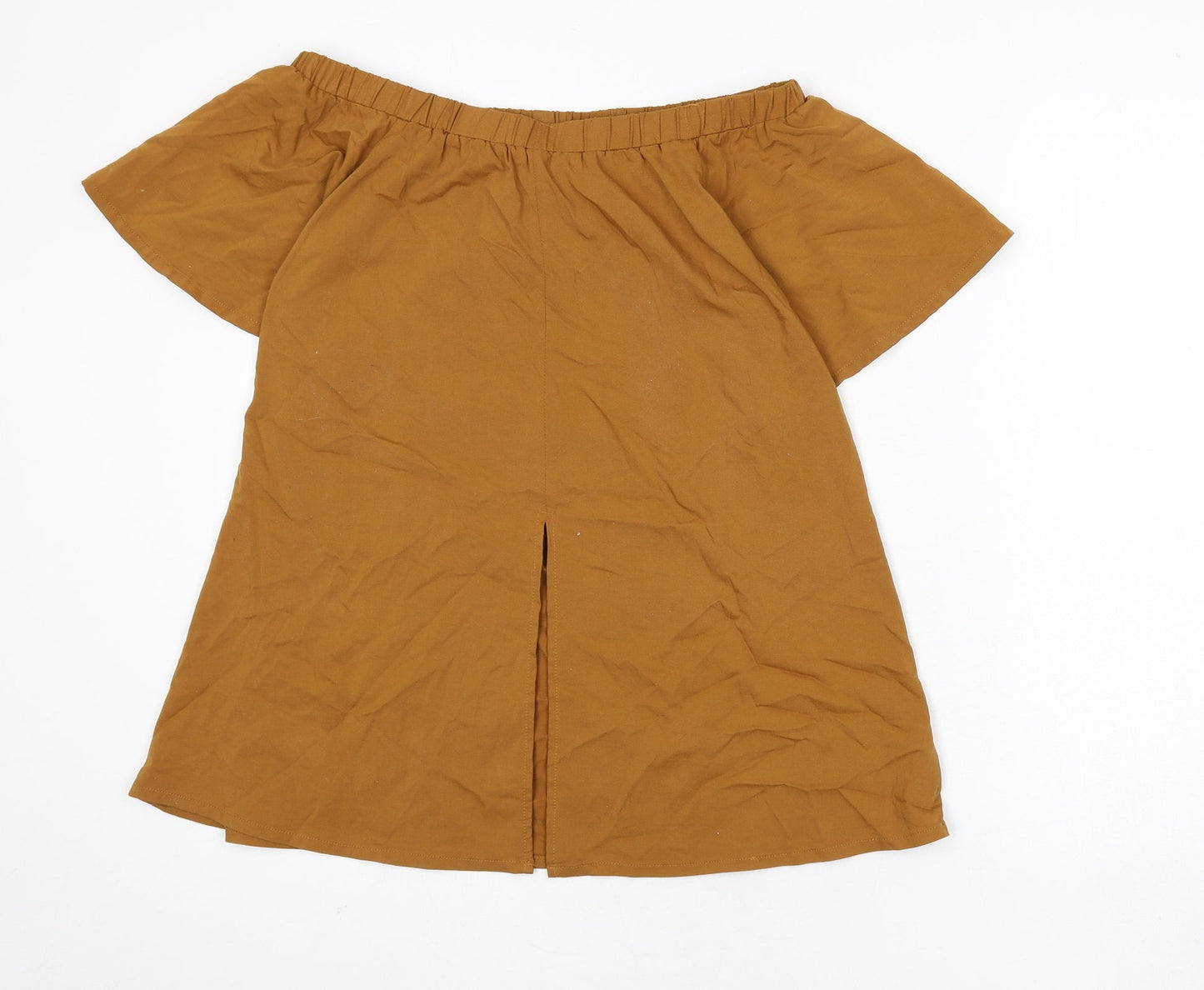 Womens UK Size S Lola May Brown Basic Blouse