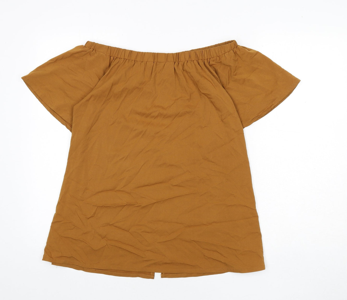 Womens UK Size S Lola May Brown Basic Blouse