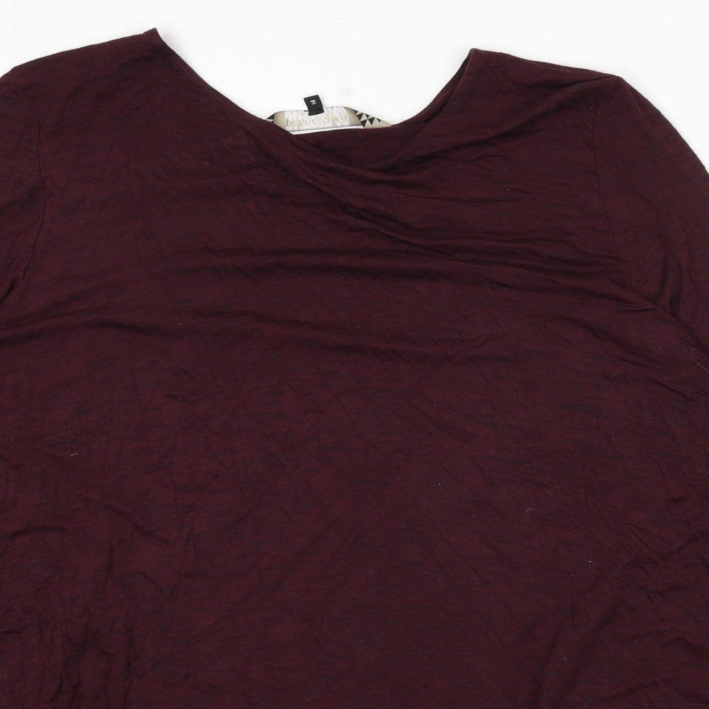 Womens UK Size 14 Principles Red Basic T-Shirt