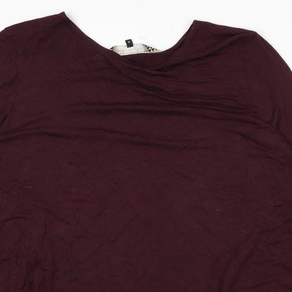 Womens UK Size 14 Principles Red Basic T-Shirt