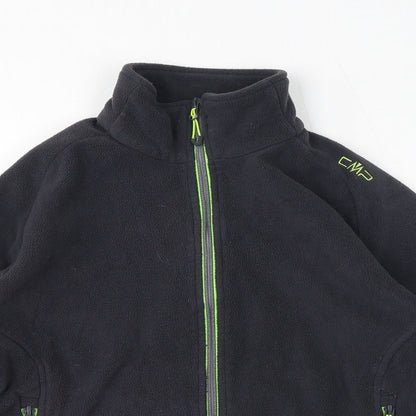 Close-up detail of CMP boys’ grey jacket, size 10-11, years zip
